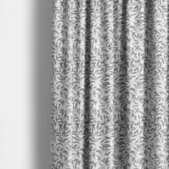 Nordisk Textil Gardiner Mönstrade|Ester grå gardiner med tidlöst bladmönster