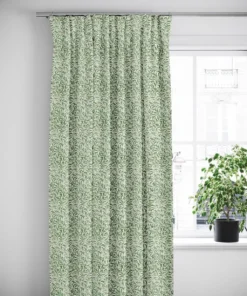 Nordisk Textil Gardiner Mönstrade|Ester grön gardiner med tidlöst bladmönster