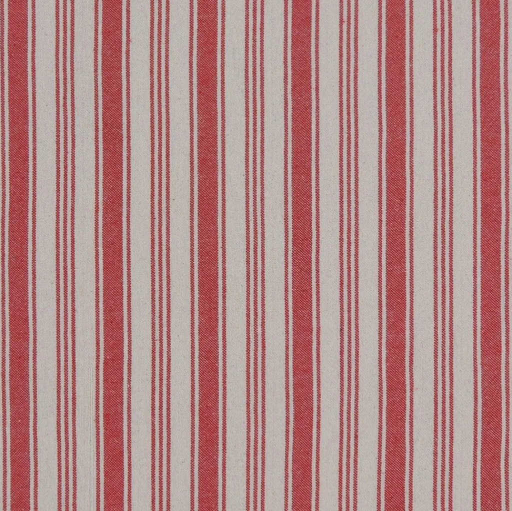 Nordisk Textil Rutor & Ränder|Eugene röd-beige randigt tyg