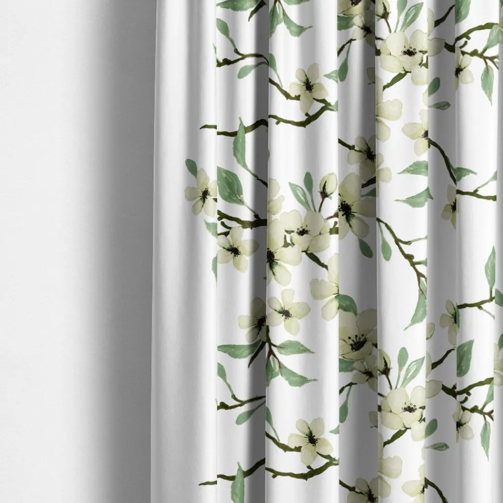 Arvidssons textil Gardiner Mönstrade|Fägring grön gardiner