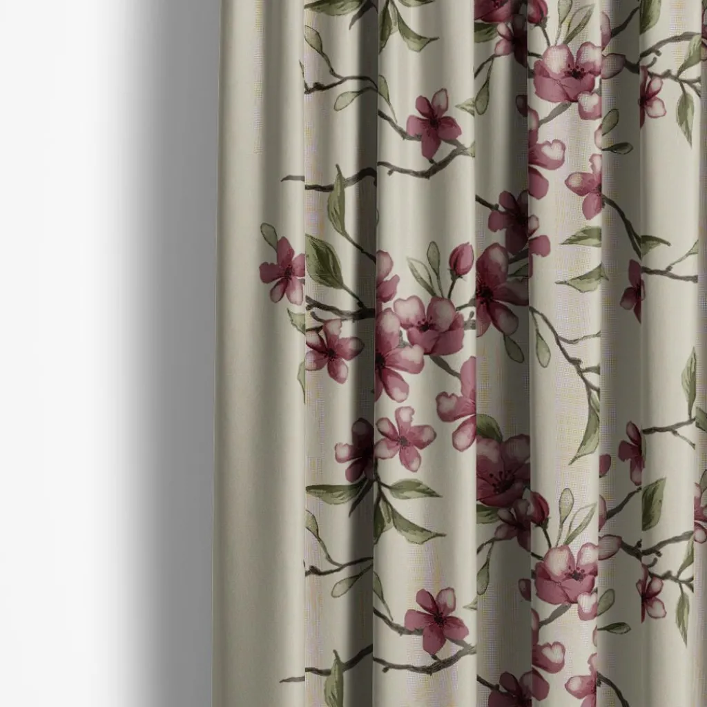 Arvidssons textil Gardintyger Mönstrade|Arvidssons Textil|Fägring lila linnelook tyg