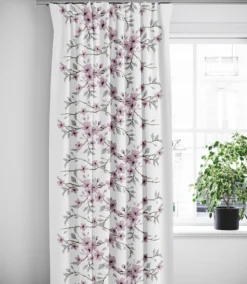Arvidssons textil Gardiner Mönstrade|Fägring rosa gardiner