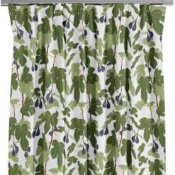 Arvidssons textil Gardiner Mönstrade|Fikonträd grön gardiner