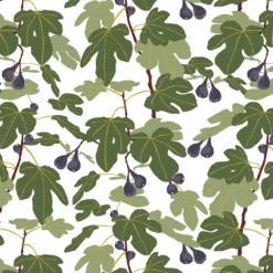 Arvidssons textil Gardintyger Mönstrade|Arvidssons Textil|Fikonträd grön tyg
