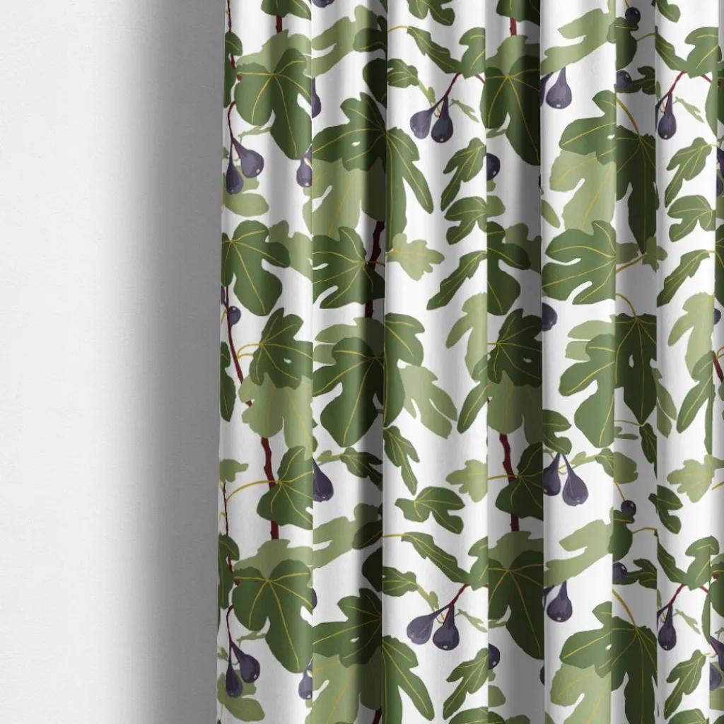 Arvidssons textil Gardintyger Mönstrade|Arvidssons Textil|Fikonträd grön tyg