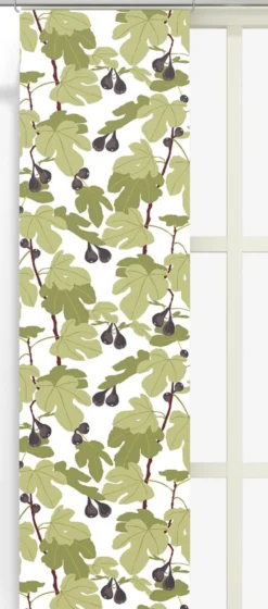Arvidssons textil Panelgardiner|Fikonträd ljusgrön panelgardiner
