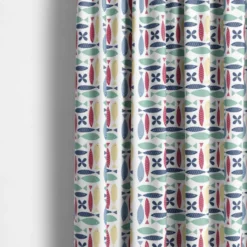 Arvidssons textil Gardintyger Mönstrade|Arvidssons Textil|Fina fisken multi tyg – färgstarkt och lekfullt designat med retro känsla