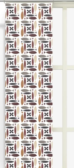 Arvidssons textil Panelgardiner|Fina fisken rost panelgardiner