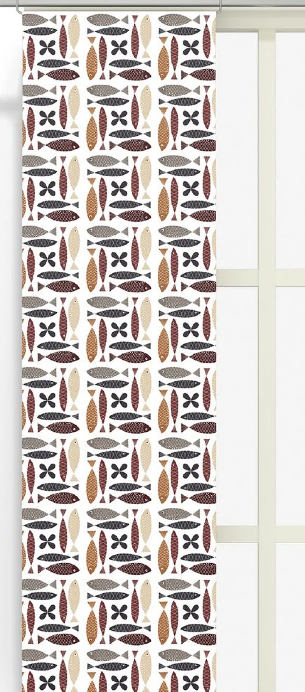 Arvidssons textil Panelgardiner|Fina fisken rost panelgardiner