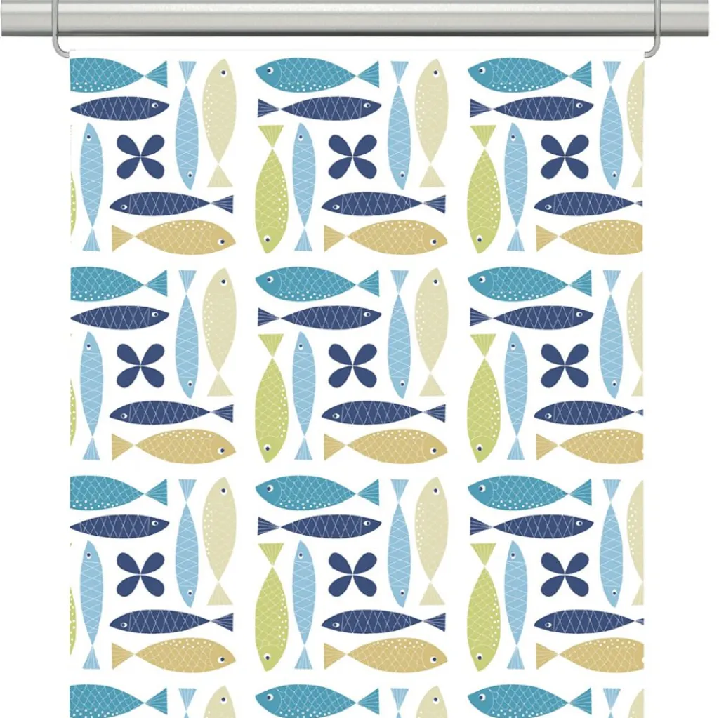 Arvidssons textil Panelgardiner|Fina fisken turkos panelgardiner