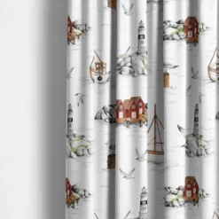 Arvidssons textil Gardintyger Mönstrade|Arvidssons Textil|Fiskeskär vit tyg
