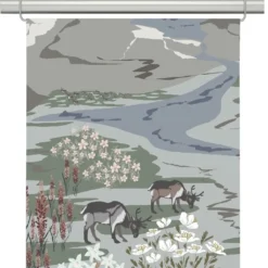 Arvidssons textil Panelgardiner|Fjällängar beige panelgardiner