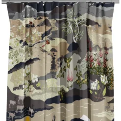 Arvidssons textil Gardiner Mönstrade|Fjällvandring beige gardiner