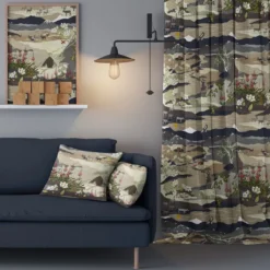 Arvidssons textil Gardiner Mönstrade|Fjällvandring beige gardiner