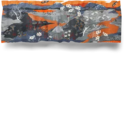 Arvidssons textil Gardinkappor Mönstrade|Fjällvandring orange gardinkappa metervara