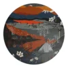 Arvidssons textil Brickor|Fjällvandring orange grytunderlägg