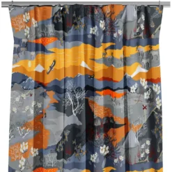 Arvidssons textil Gardintyger Mönstrade|Arvidssons Textil|Fjällvandring orange tyg