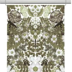 Arvidssons textil Panelgardiner|Fjärilsblom grön panelgardiner
