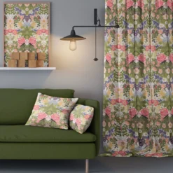 Arvidssons textil Gardiner Mönstrade|Fjärilsblom multi gardin