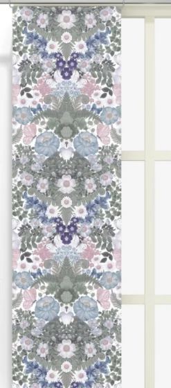 Arvidssons textil Panelgardiner|Fjärilsblom turkos-rosa panelgardiner