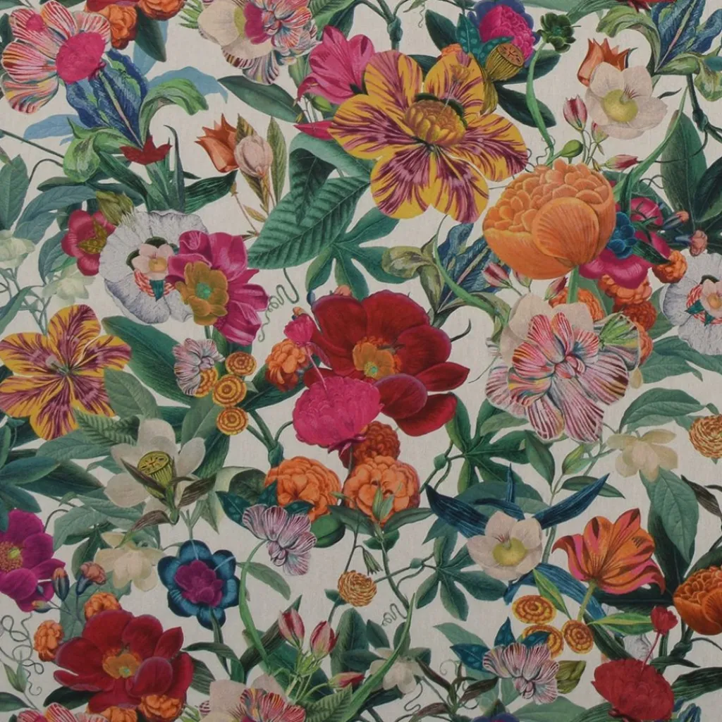 Gardintyger Mönstrade|Flashy Floral tyg - Linnelook