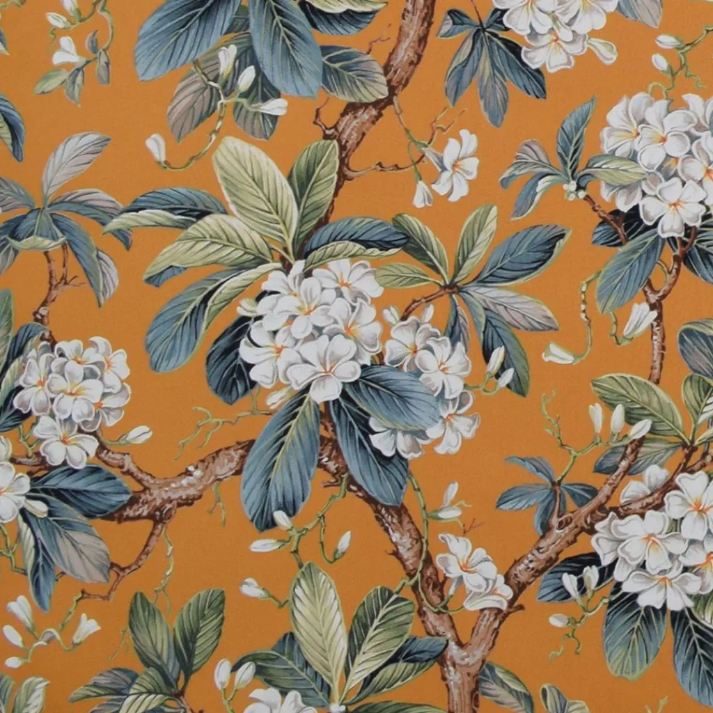 Nordisk Textil Gardintyger Mönstrade|Floraison curry gardintyg