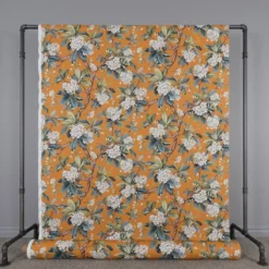 Nordisk Textil Gardintyger Mönstrade|Floraison curry gardintyg