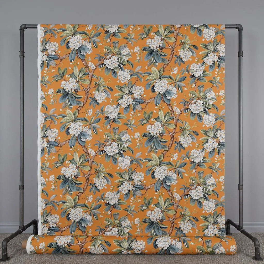 Nordisk Textil Gardintyger Mönstrade|Floraison curry gardintyg