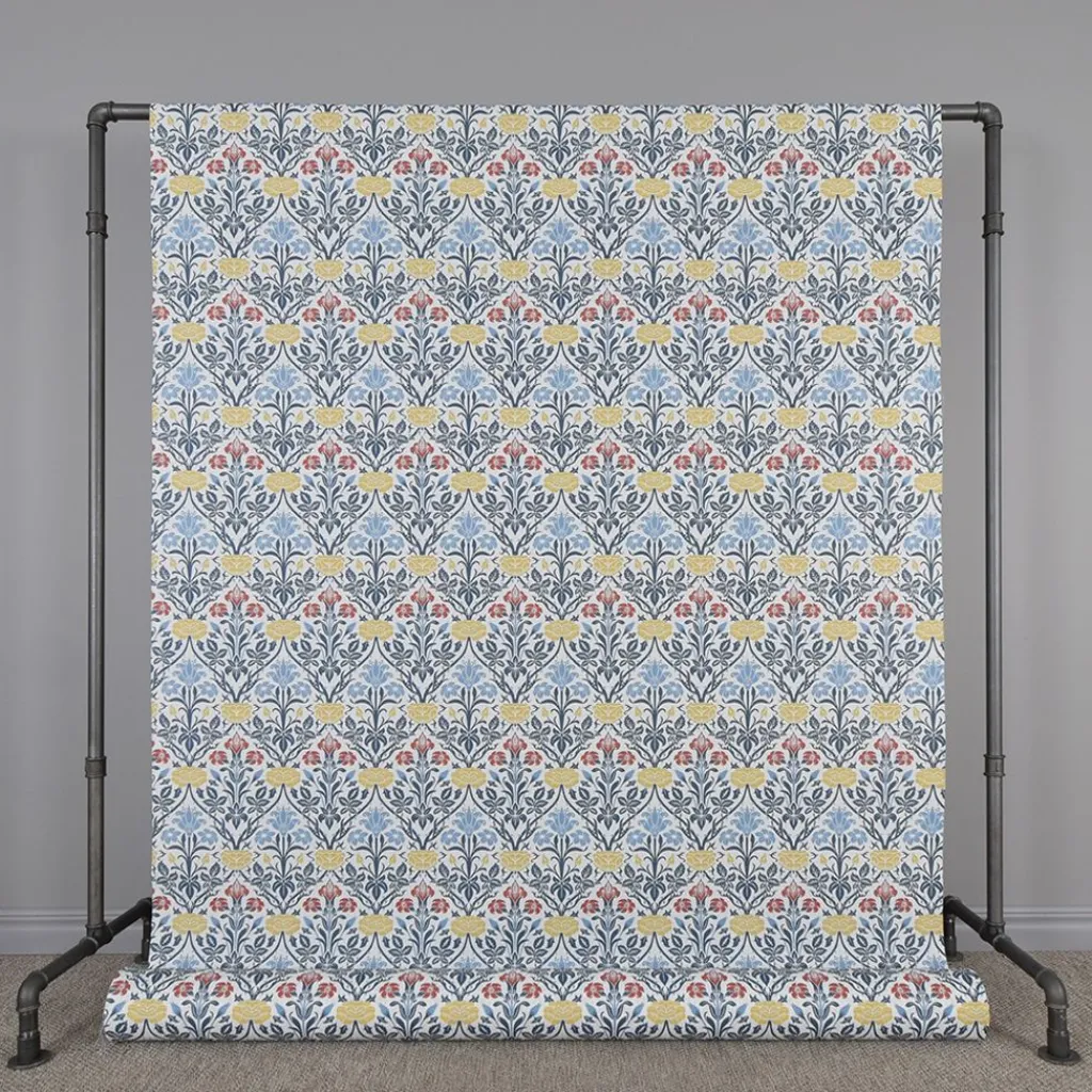 Nordisk Textil Arts & Crafts Tyger|Gardintyger Mönstrade|Florentina vit-blå tyg