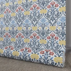 Nordisk Textil Arts & Crafts Tyger|Gardintyger Mönstrade|Florentina vit-blå tyg