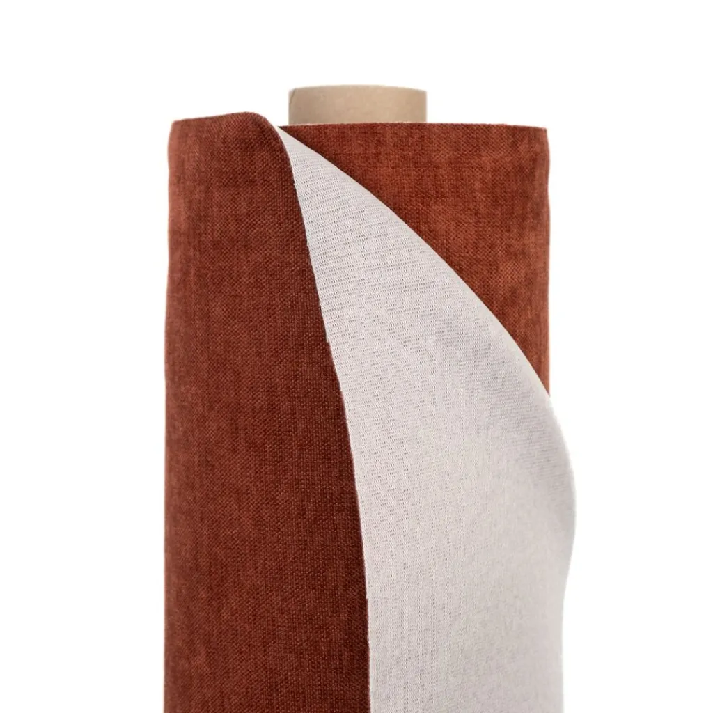 Nordisk Textil Enfärgade Möbeltyger|Flow burnt brick möbeltyg – Mjuk & slitstark chenille