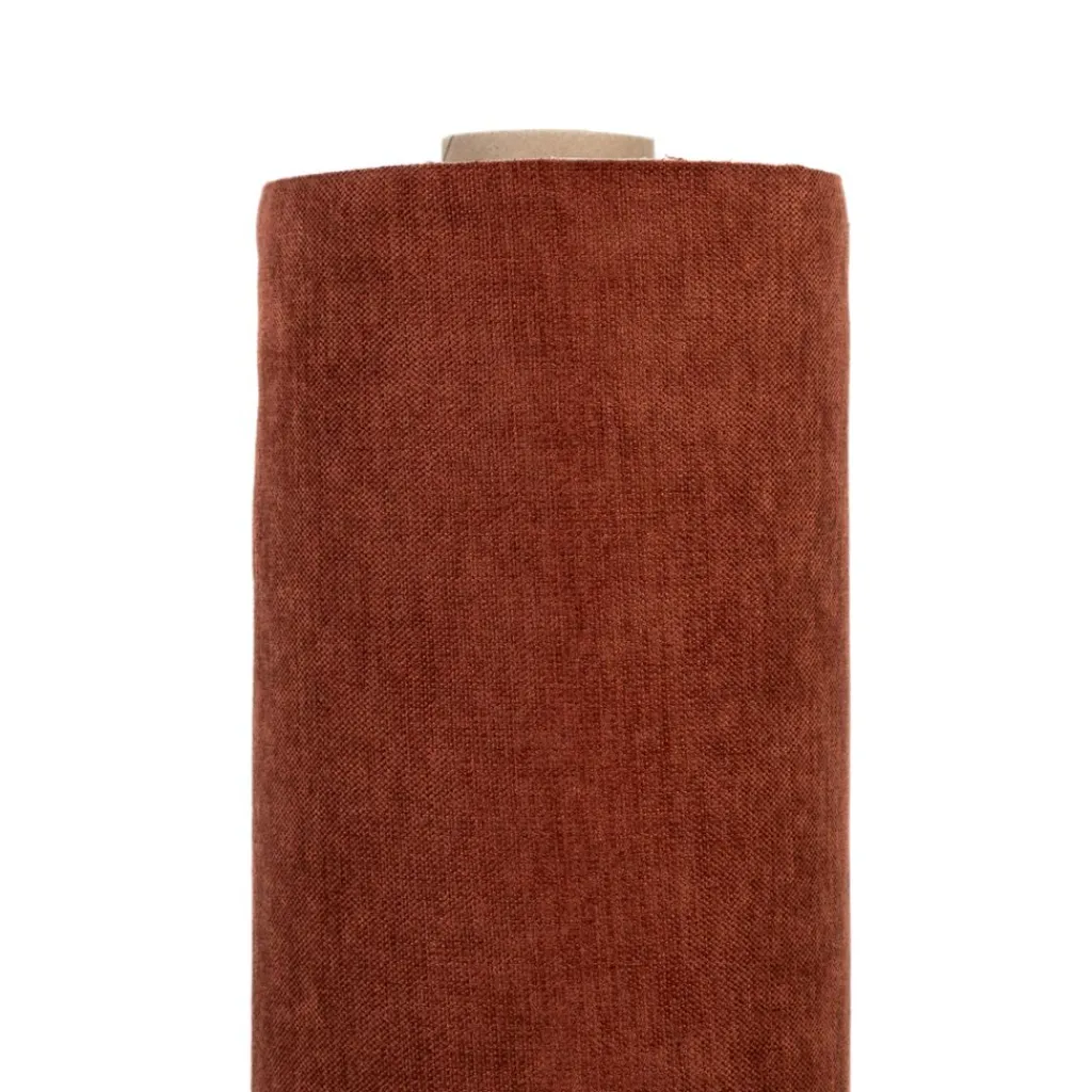 Nordisk Textil Enfärgade Möbeltyger|Flow burnt brick möbeltyg – Mjuk & slitstark chenille