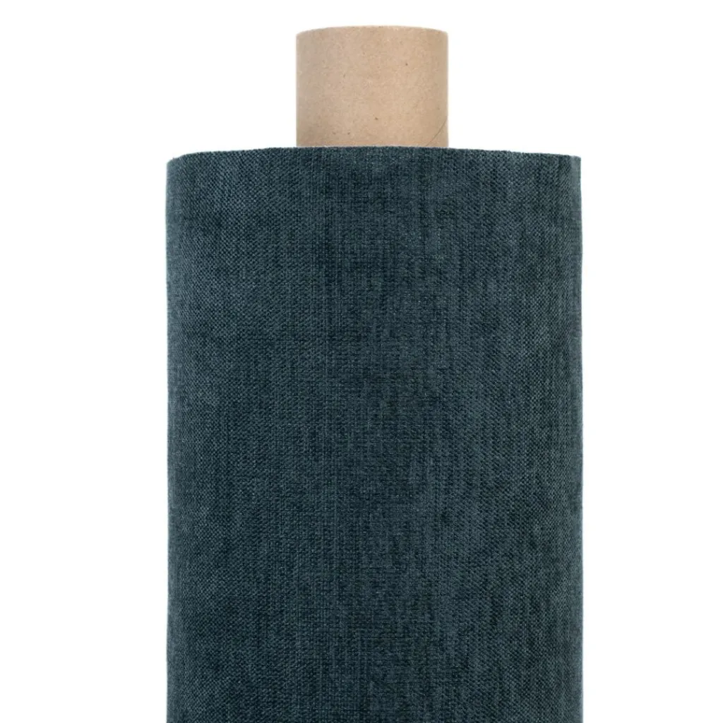 Nordisk Textil Enfärgade Möbeltyger|Flow deep atlantic möbeltyg – Mjuk & slitstark chenille