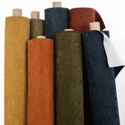 Nordisk Textil Enfärgade Möbeltyger|Flow deep atlantic möbeltyg – Mjuk & slitstark chenille