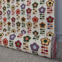 Blommiga Möbeltyger|Mönstrade Möbeltyger|Flower power retro möbeltyg