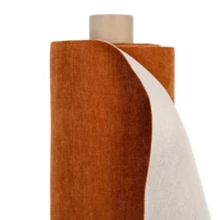 Nordisk Textil Enfärgade Möbeltyger|Flow orange möbeltyg – Mjuk & slitstark chenille