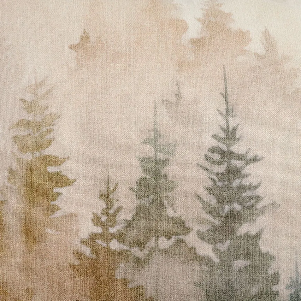 Fondaco Mönstrade Kuddfodral|Forest kuddfodral - dimhöljd urskog i mjuka toner