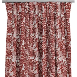 Arvidssons textil Gardiner Mönstrade|Julgardiner|Fýri röd gardiner