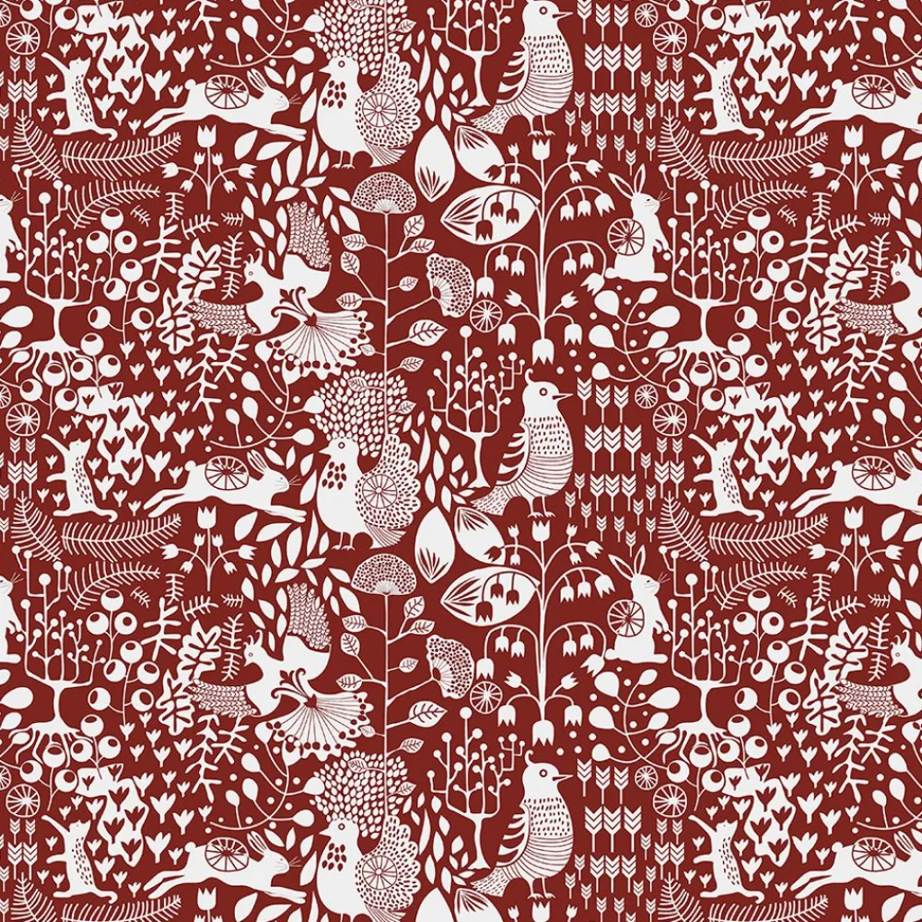 Arvidssons textil Gardintyger Mönstrade|Arvidssons Textil|Fýri röd tyg