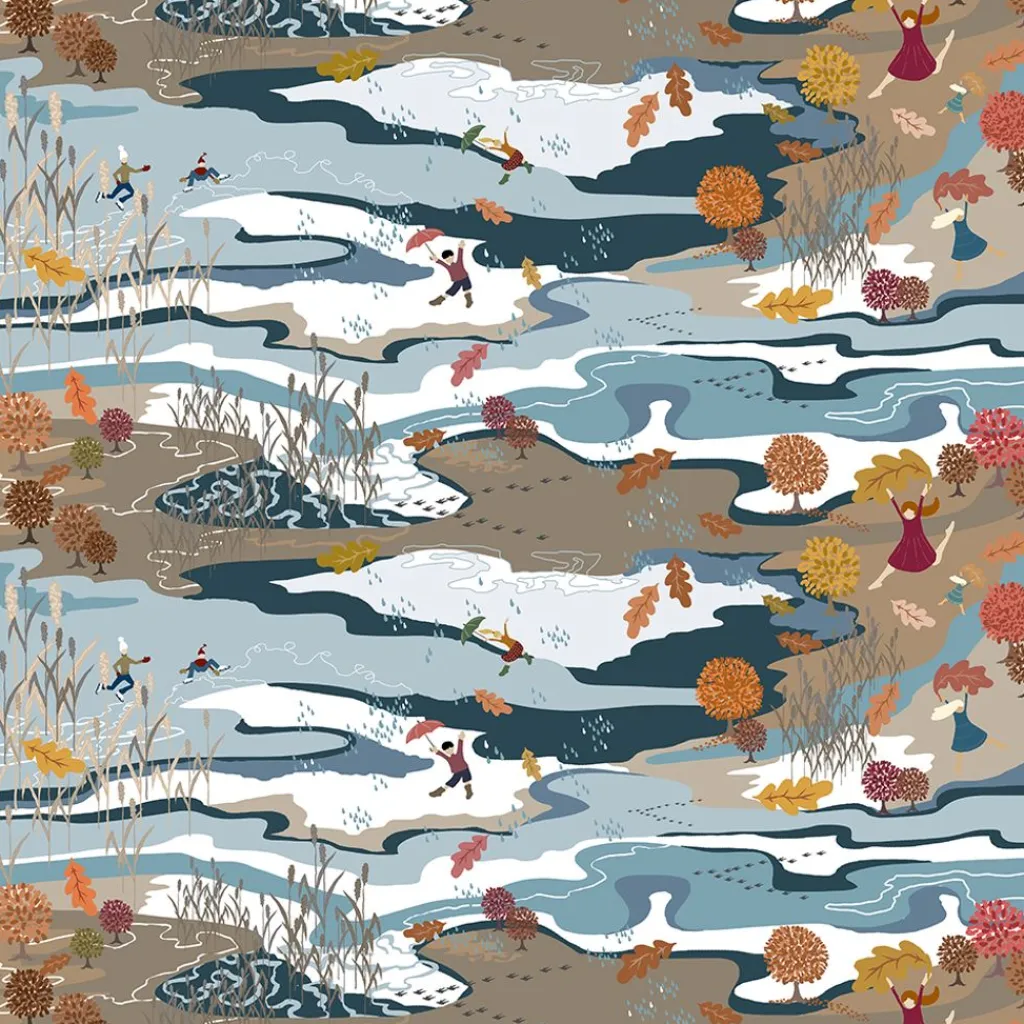 Arvidssons textil Gardintyger Mönstrade|Arvidssons Textil|Friska vindar beige tyg