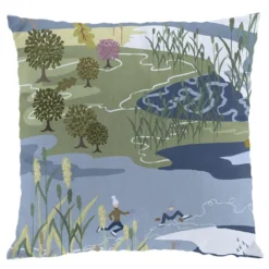 Arvidssons textil Mönstrade Kuddfodral|Friska vindar grön kuddfodral