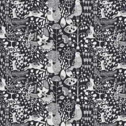 Arvidssons textil Gardintyger Mönstrade|Arvidssons Textil|Fýri svart tyg