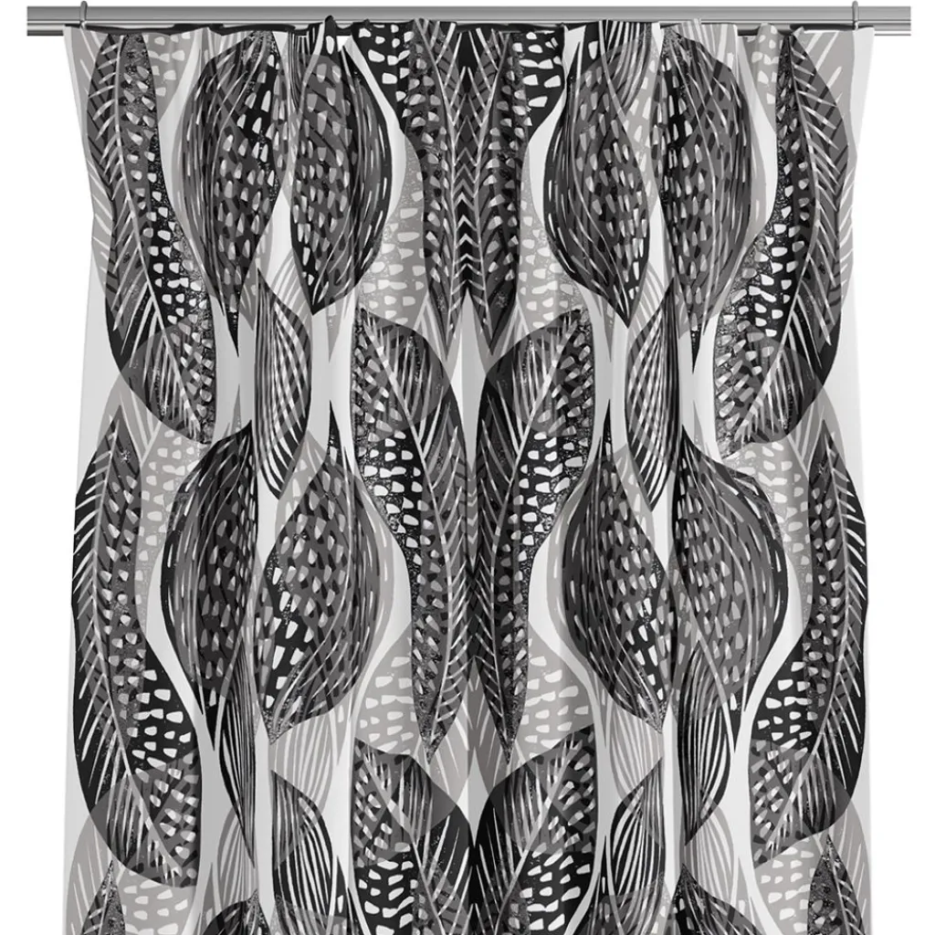 Arvidssons textil Gardiner Mönstrade|Froda svart gardiner