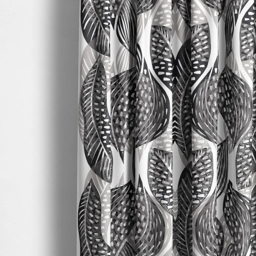 Arvidssons textil Gardiner Mönstrade|Froda svart gardiner
