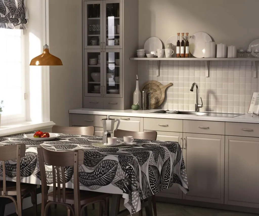 Arvidssons textil Bordsduk|Froda svart halvlinne bordsduk