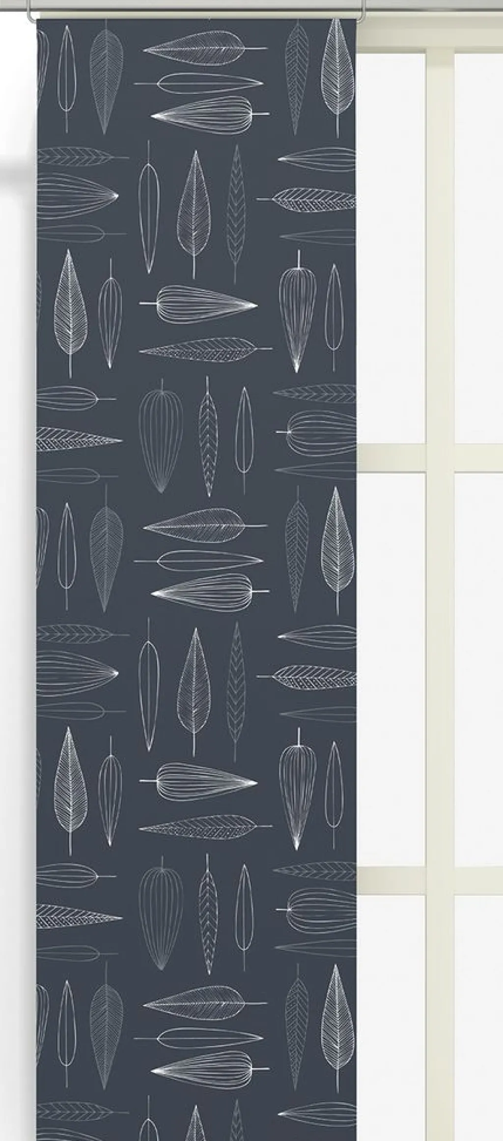 Arvidssons textil Panelgardiner|Frostblad blå panelgardiner