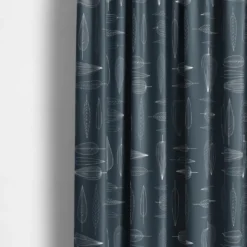 Arvidssons textil Gardintyger Mönstrade|Arvidssons Textil|Frostblad blå tyg – metervara med bladmotiv