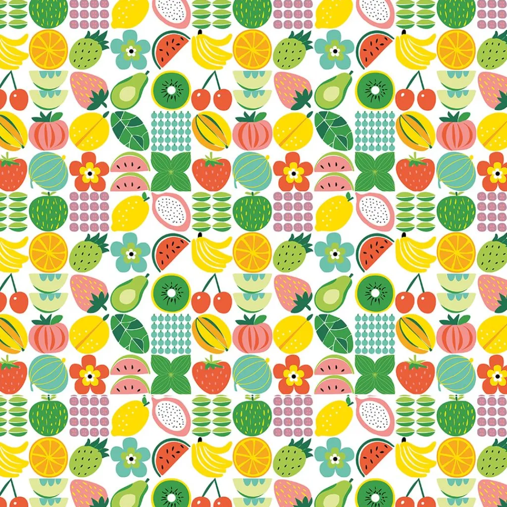 Arvidssons textil Mönstrade Kuddfodral|Fruktstund multi kuddfodral