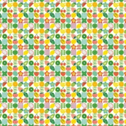 Arvidssons textil Gardintyger Mönstrade|Arvidssons Textil|Fruktstund multi tyg – färgglatt fruktmönster