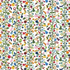 Arvidssons textil Gardintyger Mönstrade|Arvidssons Textil|Fruktträd multi tyg – Färgstarkt och lekfullt mönster